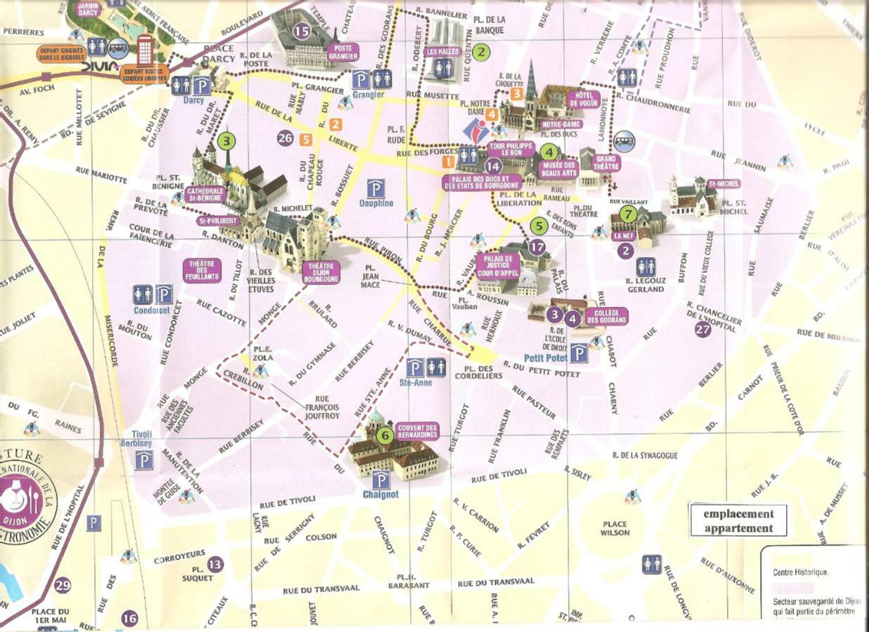Les Burgondes Lägenhet Dijon Exteriör bild